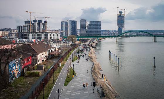 Вид на столицу Сербии, Белград.